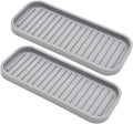Silicone Sponge Holder 2 Pack, Dish Soap Holder for Kitchen Counter, Waterproof Sponge Soap Tray for Kitchen Sink Bathroom, Multipurpose Sink Caddy Organizer for Soap Dispenser Light Grey