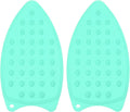 PATIKIL Silicone Iron Rest Pad, 2 Pcs Multipurpose Hot Heat Resistant Iron Rest Plate Protective Pad for Ironing Board Hot Resistant Steamer Steam Compact Mat, Lake Blue
