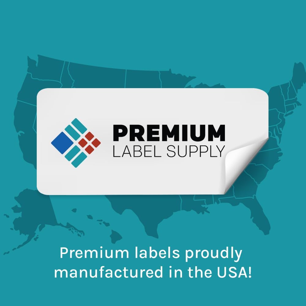 Premium Label Supply Glossy White Sticker Labels – 2.5" x 1.563" – (18 per Sheet) (Glossy White for Inkjet Only, 180 Labels)