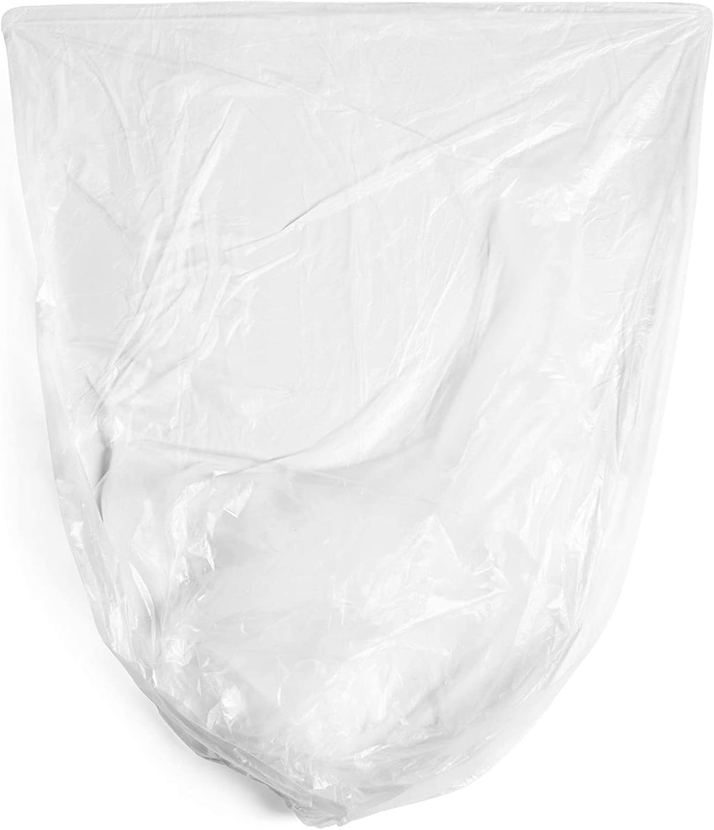 Aluf Plastics High Density Trash Bags, 33 Gallon, 2000 Count, 13 Micron (eq), 33" x 40", Clear, for Bathroom, Office, Industrial, Commercial, Janitorial, Municipal, Recycling