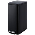 13.2 Gallon / 50L Kitchen Trash Can, Slim Stainless Steel Garbage Can with Removable Inner Bucket, Fingerprint-Proof Step Rubbish Bin with Soft-Close Lid for Narrow Space, Black