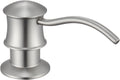 Built in Soap Dispenser for Kitchen Sink Countertop, Solid Brass Pump Head Long Spout with 10.2 Ounce PET Food Safe Material Lotion Bottle, Brushed Nickel Finish