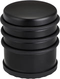 Sumnacon Heavy Duty Floor Door Stopper No Drill - Durability Stainless Steel Door Stop with Anti-Skid Rubber - Contemporary Safety Doorstop for Home Office Commercial Industrial, Black