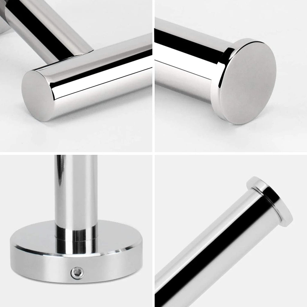 NearMoon Bathroom Toilet Paper Holder, Premium SUS304 Stainless Steel Rustproof Wall Mounted Toilet Roll Holder for Bathroom, Kitchen (3 Pack, Chrome Finish)