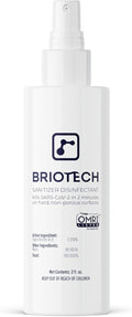 BRIOTECH Sanitizer Disinfectant Hypochlorous Spray, Kill 99.99% of Viruses & Bacteria, Control Mold, Eliminate Odor, Gentle for Nurseries, Food Contact Surface Sanitizer, 2 fl oz Travel Size
