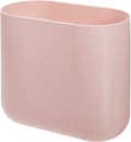 iDesign Cade Oval Slim Trash, Compact Waste Basket Garbage Can for Bathroom, Bedroom, Home Office, Dorm, College, Blush