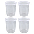4-Pack Waste Basket Plastic, Small Plastic Garbage Can, Clear, 4 Gallon