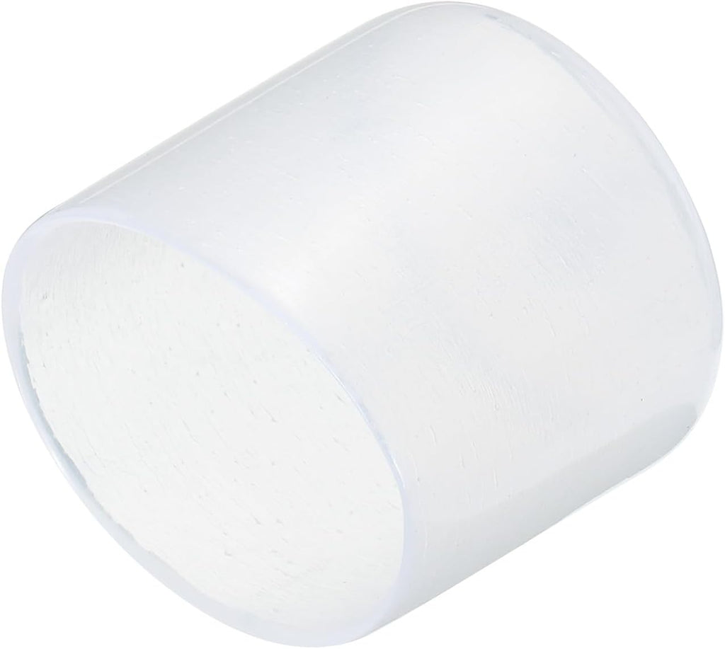 uxcell 20pcs Rubber End Caps 30mm ID Vinyl PVC Round Tube Bolt Cap Cover Screw Thread Protectors Clear