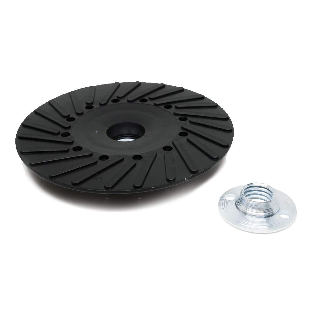 Benchmark Abrasives 5 Inch Sanding Disc Backing Pads, Resin Fiber Disc Polishing Pad for Grinding, Sanding, Stripping on Wood, Metal, 7/8" Arbor - Angle Grinder Attachments - Grinder Sanding Pad