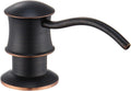 Built in Soap Dispenser for Kitchen Sink Countertop, Solid Brass Pump Head Long Spout with 10.2 Ounce PET Food Safe Material Lotion Bottle, Oil Rubber Bronze Finish