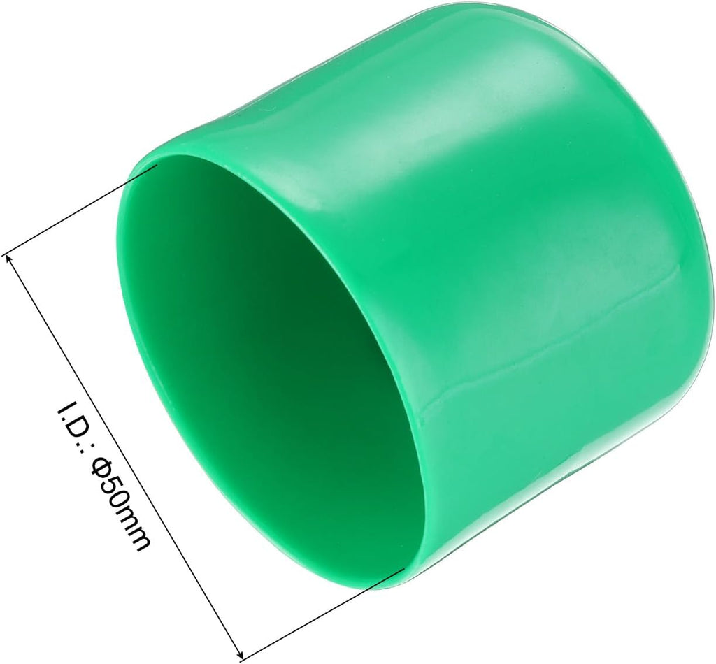 uxcell 20pcs Rubber End Caps 50mm(2 Inch) ID Vinyl PVC Round Tube Bolt Cap Cover Screw Thread Protectors Dark Green
