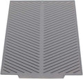 Silicone Dish Draining Mat, Eco Friendly Dish Drying Mat Kitchen Counter Anti-Skid and Heat Insulation Pad, Sink Drainer Mat with Dense Drainage Grooves (L (20"×16"))