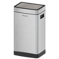 8 Gallon Stainless Steel Garbage Can with Removable Inner Bucket,30L Kitchen Trash Can with Press Top Lid(Brushed Gray)