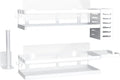 PUSDON Metal Wall Hanging Basket 2 Packs DIY Suitable for Multiple Scenes - Middle White Guardrail Suit