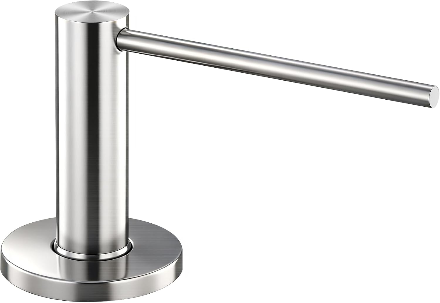 GAPPO Soap Dispenser for Kitchen Sink, Built in Sink Soap Dispenser, Brushed Nickel Stainless Steel Pump Head, Lotion Dispenser with Refillable 17 OZ Bottle