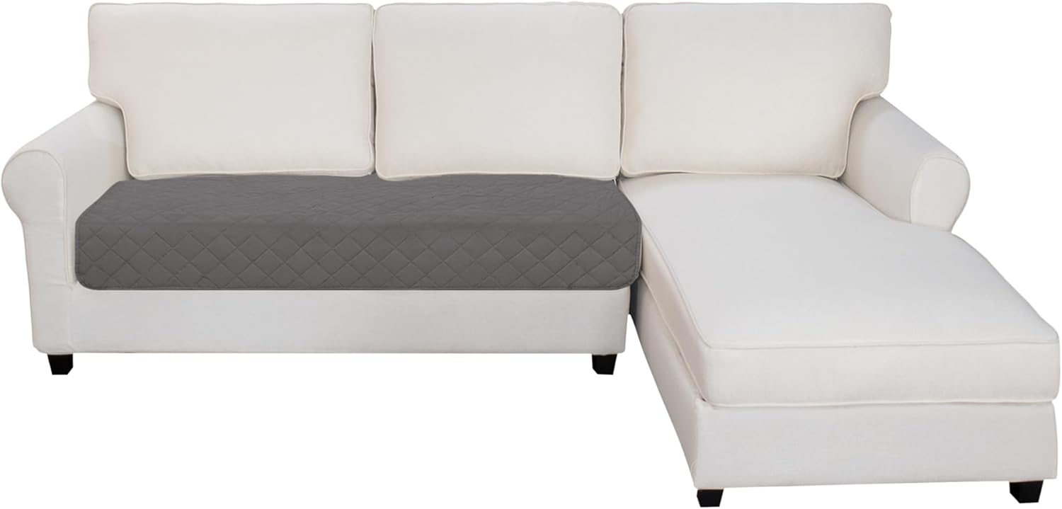 Easy-Going Sectional Couch Covers for Dogs L Shape Sofa Cover Reversible Sofa Slipcover Chaise Lounge Cover Furniture Protector Cover for Pets Dog Cat (30 x 50 inches, Gray/Light Gray)