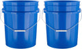 House Naturals 5 Gallon Premium HPDE Plastic Bucket - Made in USA Food Grade Storage Container, BPA Free All Purpose Pail (2, Blue)