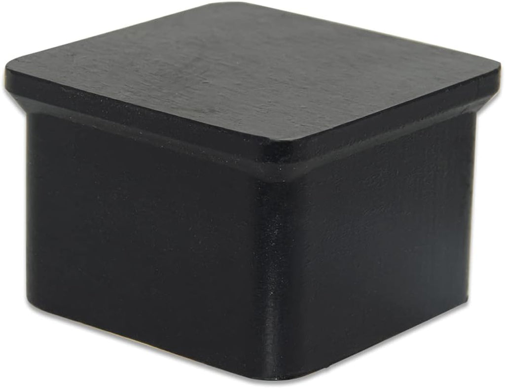 Flyshop Durable Non-Marking Silicone Chair Leg Caps Tips Floor Protectors Square Furniture Table Leg Covers, 20pcs, Black, 38 mm x 38 mm, 1-1/2" x 1-1/2"