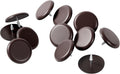 Furniture Glides Sliders-Furnigear PTFE (Teflon) Chair Leg Movers Sliders for Carpet and Hardwood Surface - Move Your Furniture Easily & Safely - Best Floor Protector (1-1/2", Brown-12pack)