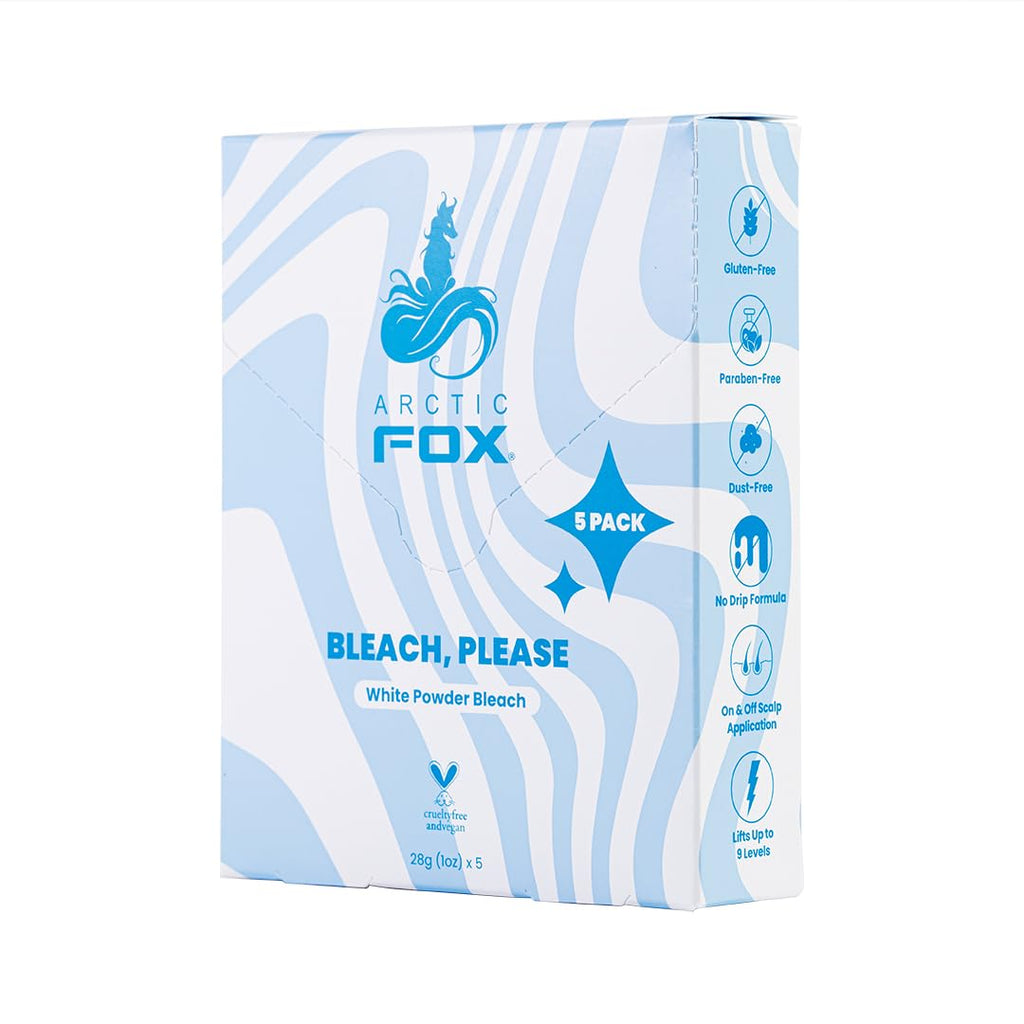 ARCTIC FOX Bleach Please, White Powder Bleach 5 Pack of Sachets (5 x 1oz) Stock up and save! Perfect for multiple use touch-ups, highlights or money pieces.
