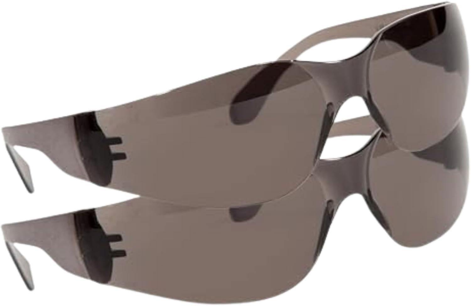 Quest Protective Apparel Safety Glasses for Men and Women - Anti Fog Safety Goggles for Shooting, Lab, or Construction – Polycarbonate Eye Protection [Smoke & Pack of 2]