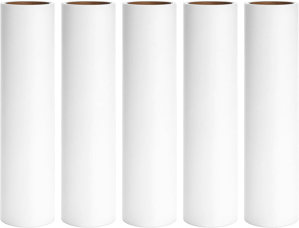 9.45 inch Large Lint Roller Refills for 9.4'' - 9.5'' Wide Lint Rollers for Pet Hair Extra Sticky Floor Lint Remover Refill 60 Sheets per Roll 5 Pack Total 300 Sheets