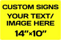 Repaly Personalized signs,Aluminum Weatherproof Metal Sign Multiple Sizes Custom Personalized Text And picture Here,hazard sign,garden sign,custom door sign,Customised business signs Yellow 14×10