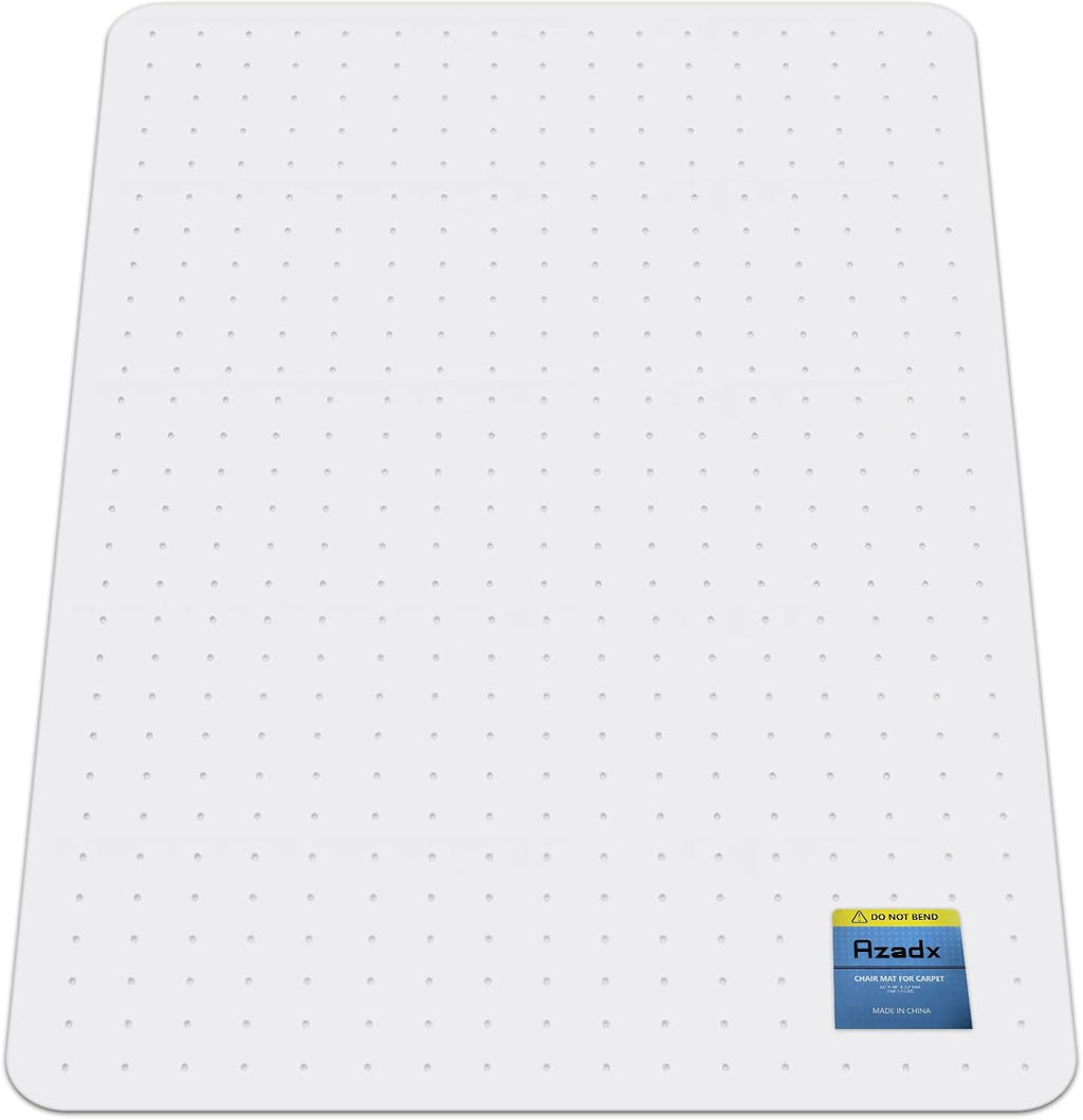 Azadx Heavy Duty Office Chair Mat for Carpet 45" x 53" Hard Material Chair Mat for Carpeted Floor Slip Resistant Carpet Protector for Home Office Easy Glide Desk Floor Mat for Office Chair on Carpets