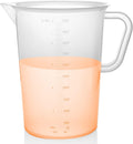 Plastic Graduated Measuring and Mixing Pitcher - 5000ml Plastic Graduated Measuring Pitcher - Soap Making Supplies for Easy Pouring & Accurate Measurements, With Handle & Pour Spout, 5 Liter