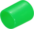 uxcell 20pcs Rubber End Caps 19mm(3/4") ID Vinyl PVC Round Tube Bolt Cap Cover Screw Thread Protectors Green