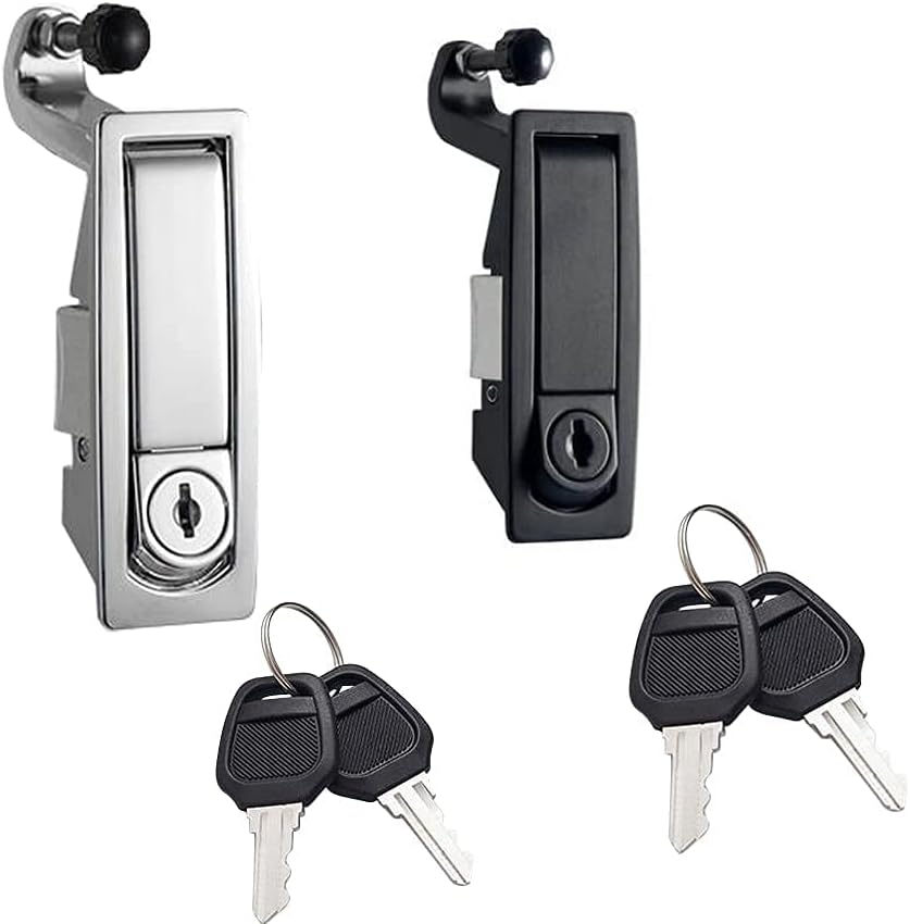 4Pcs Compression Latch Lock Trigger Latch Lock Compression Latches Flush Mount Zinc Alloy Adjustable Lever Hand Operated Black