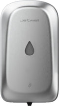 JETWELL Automatic Touch-Less Wall Mount Hand Soap Dispenser Liquid Drop Battery Operated, Brushed Stainless Steel Cover Large Capacity 34OZ/1000ML for Kitchen Home Commercial Bathroom