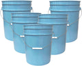 House Naturals 5 Gallon Premium HPDE Plastic Bucket Without The lid - Made in USA Food Grade Container, BPA Free All Purpose Pail (5, Light Blue)