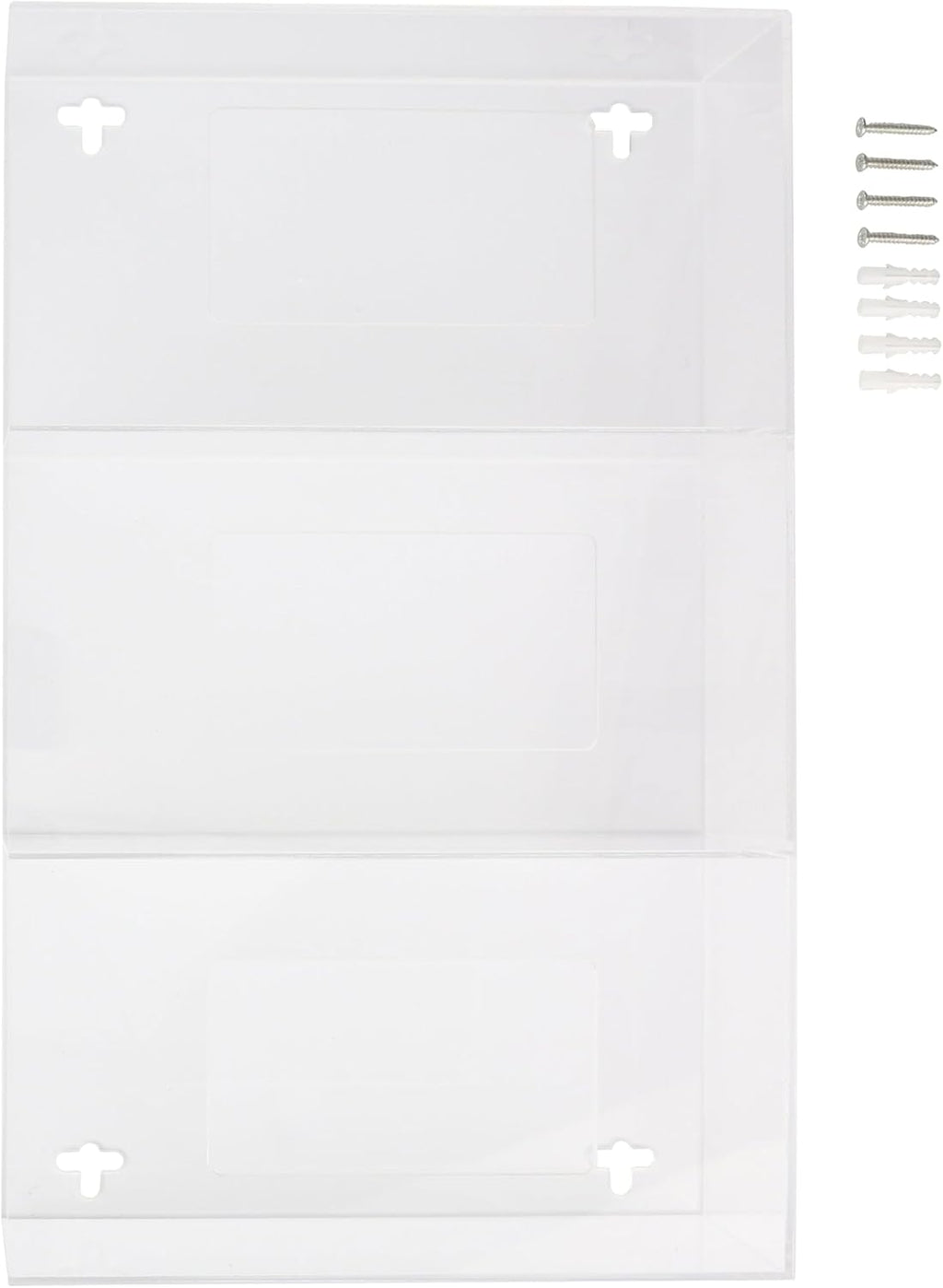 AMERICAN HOSPITAL SUPPLY Wall-Mount Triple Glove Dispenser | Clear Acrylic Glove Box Holder with Individual Compartments | Triple Layer | 17x11x5 in | Gloves Sold Separately