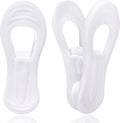 White Hanger Clips 60 Pack, Multi-Purpose Plastic Hangers Clips Perfect for Plastic Velvet Hangers, Clothes Pins Finger Clip for Skirt Pants