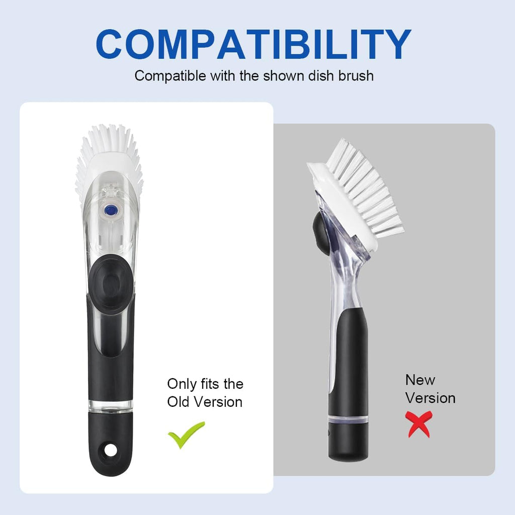 LANMU Dish Brush Holder Compatible with OXO Soap Dispensing Brush (Old Version), Dish Wand Caddy Storage for Kitchen Sink Counter, Auto-Draining, Silicone