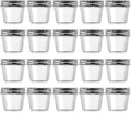 novelinks 4 oz Clear Plastic Jars with Screw-On Lids – Reusable Round Containers for Slime, Food, Spices, Crafts & Kitchen Organization – BPA-Free Storage Jars, 20 Pack