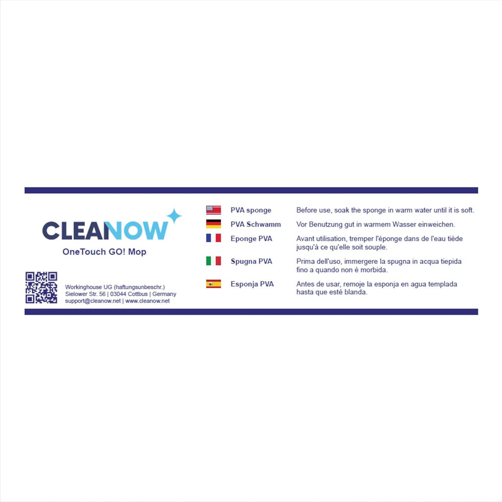 GO! Floor Cleaner, Floor Mops, Wring Mop, Mop with Wringing Function (Refill Sponge)