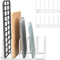Cutting Board Organizer, 2Pcs Cutting Board Holder Rack Baking Cookie Pan Sheets Cooling Small Racks Storage Stand for Kitchen Cabinet Countertop Bakeware Organizer 7.87 x 7.2 x 3.15 White