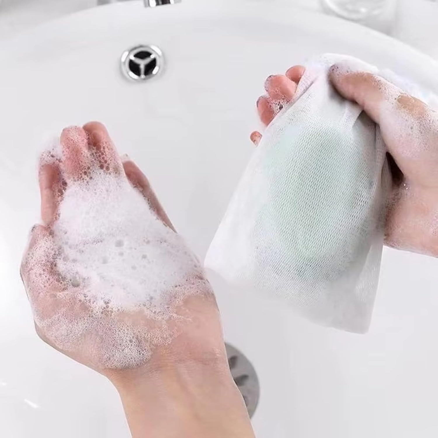 30 Pack Mesh Soap Bag, Small Soap Pouch Saver Bar Soap Sack with Drawstring for Foaming and Drying - Multi-colors