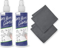 loukin Non-Toxic Whiteboard Cleaner, 8.5 fl oz Dry Erase Board Cleaner, Whiteboard Cleaning Spray with Cloths, Removes Stubborn Marks from Whiteboards (2-Pack)