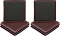 Ezprotekt 8 Pack Reusable Large Furniture Movers Sliders for Carpet, 5" Square Furniture Moving Pads, Carpet Sliders for Heavy Duty Sofa Bed Couch Fridge, Move Items Easily and Quickly (Brown)