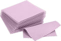 CATIFLIN 100pcs Premium Jewelry Cleaning Cloth, Silver Polishing Cloth Individually Wrapped, for Sterling Silver, Gold, Brass, Silverware, Coin, Ring, Watch and More (Purple, 3.15" x 3.15")