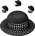Shower Drain Hair Catcher, Bathtub Drain Cover Foldable Silicone Shower & Tub Protector for Pop-Up & Regular Drains