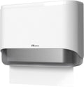 Commercial Paper Towel Dispenser Wall Mount C-Fold Multifold Trifold Hand Towels Dispenser for Bathroom, Two Key Lock Design No-Drilling Adhesive & Screws Included, ABS Built, White-PN6012