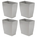 iDesign Small Bathroom Trash Set of 4-Gray Mono Rectangular Can M4