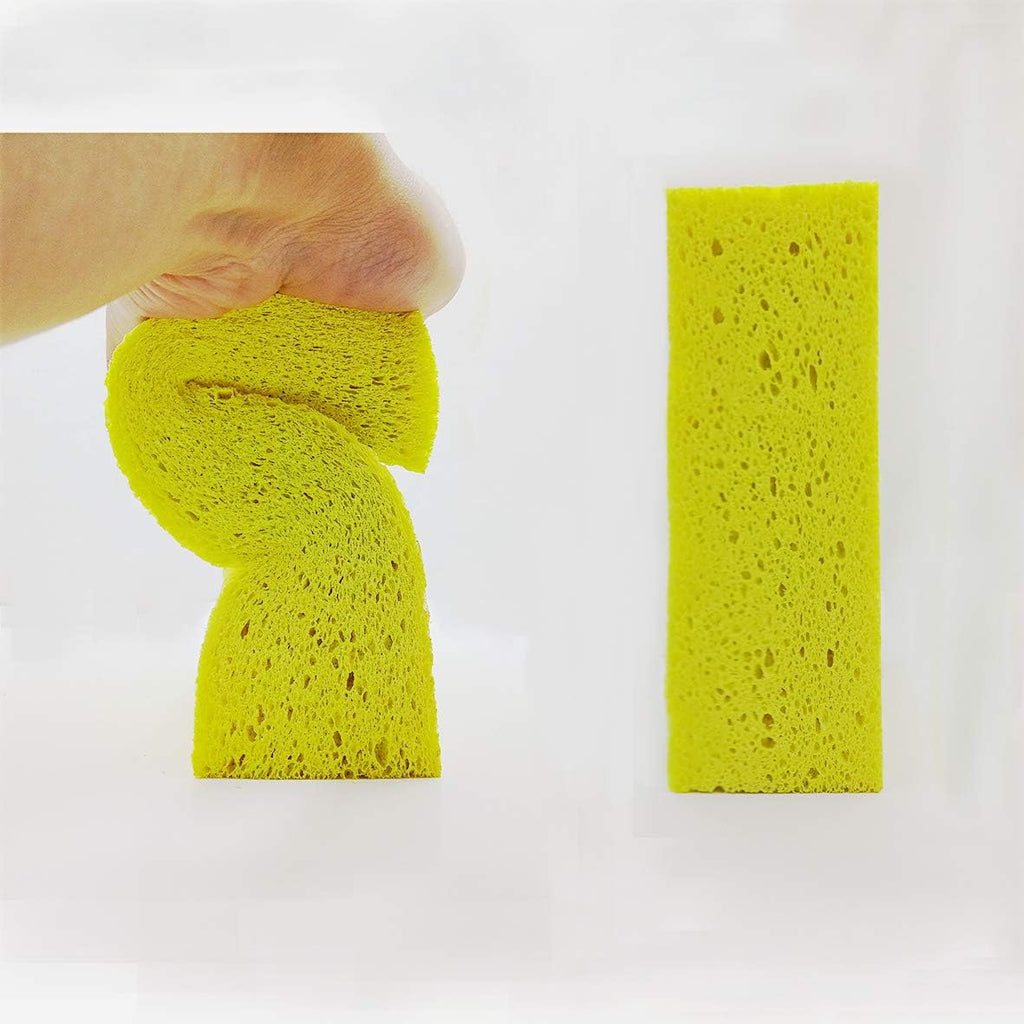 Large Natural Cellulose Cleaning Sponges (3-Pack) – Biodegradable, Absorbent, Multi-Use for Kitchen, Car & Home