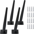 4PCS 12 Inch Matte Black Tapered Angled Legs for Furniture, Metal Mid Century Mordern Feet, Heavy Duty Slanted Stand Legs Kit for Couch, Coffee Table, Desk, Dresser, Sofa, Chair