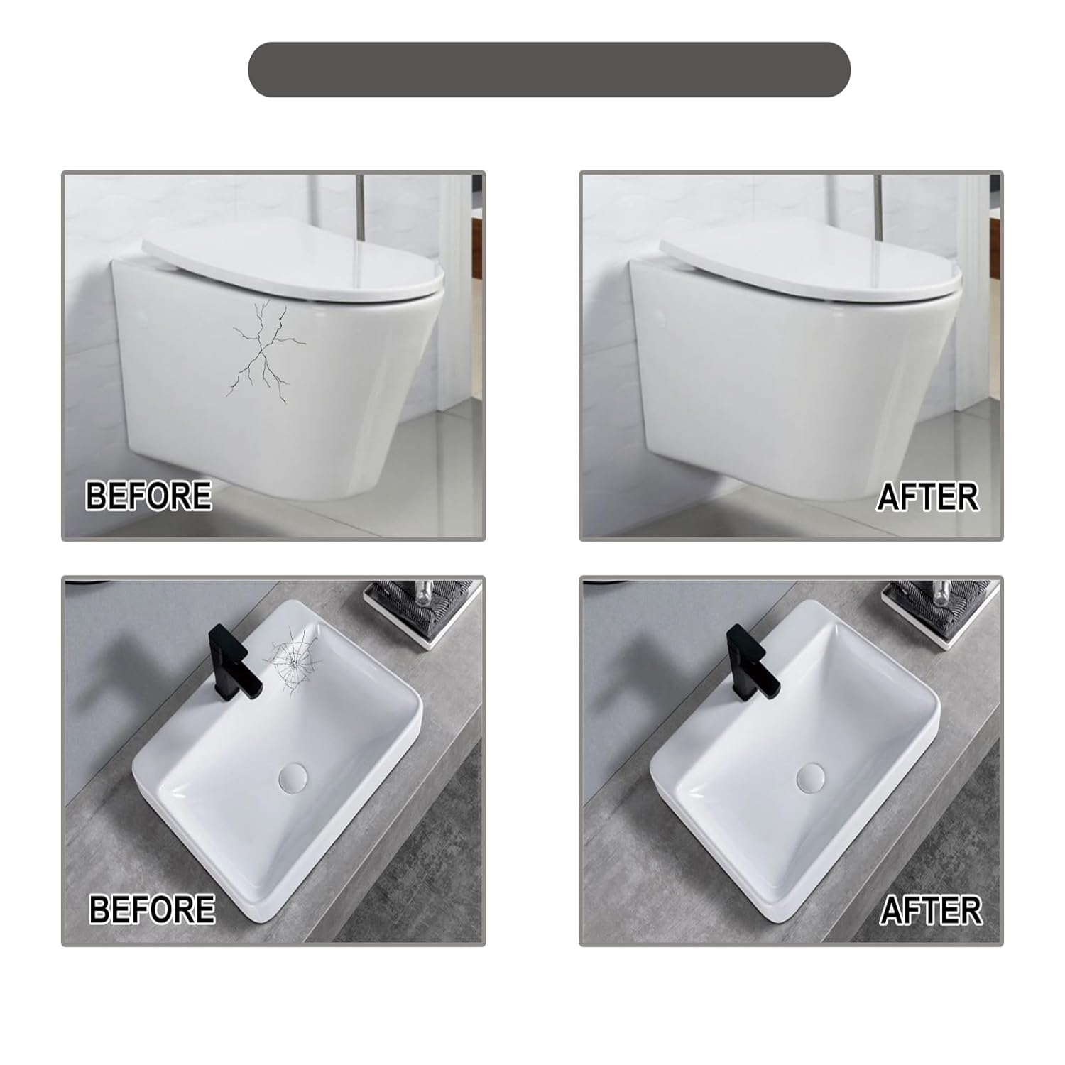 Tile and Ceramic Glaze Repair Paste,Ceramic Tile Crack Repair,Porcelain Sink Repair Kit,Tilegrout Repair,for Bathtub Tilefloors,Sinks, and Toilets (1PC)