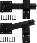 2 Pack Flip Gate Latch Lock 6'' Adjustable Barn Door Lock Hardware Safety Rustic Gate Lock for Ourdoor Wooden Fence, Cabinet, Shed, Sliding Doors